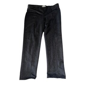89th + Madison Womens XL Charcoal Gray Pull On Straight Leg Dress Pants HighRise